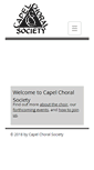 Mobile Screenshot of capelchoralsociety.com